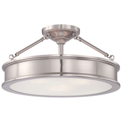 Harbour Point Drum Semi-Flushmount by Minka-Lavery - Starlight Lighting USA and Canada